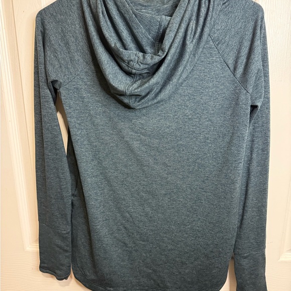 Athleta Hoodie XXS Teal Pullover Lightweight Active Yoga Athleisure Top - Picture 4 of 4
